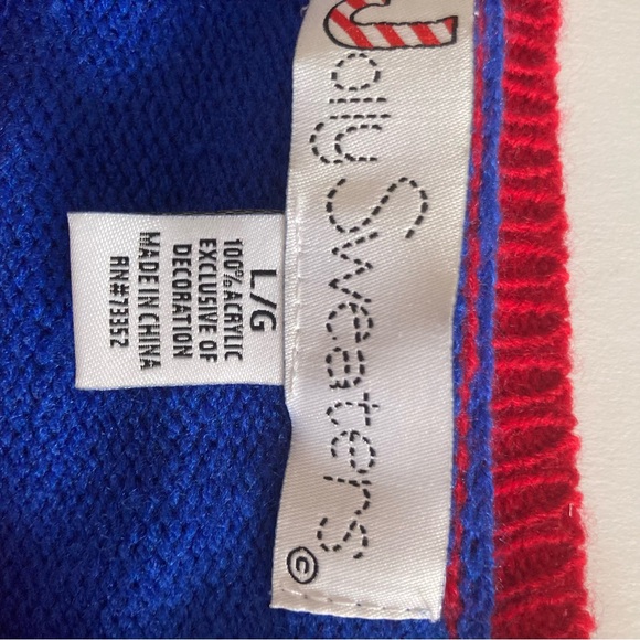 Funny/Ugly L light up Christmas sweater. Blue with snowman scene. Has won 1st!! - Picture 7 of 10